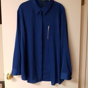 NWT Ralph Lauren Royal Blue Blouse
